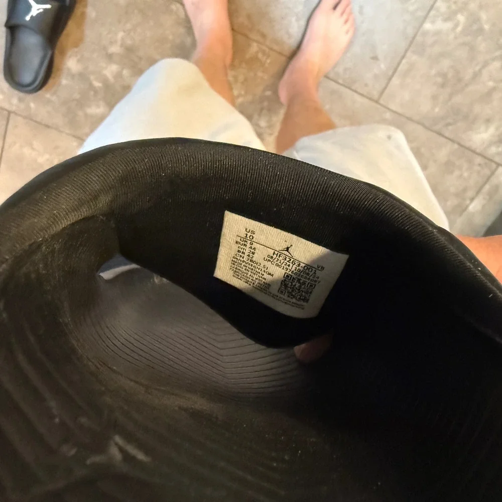 Jordan Franchise Slides Men's Size 10 Black/White Sandals (HF3263 001)